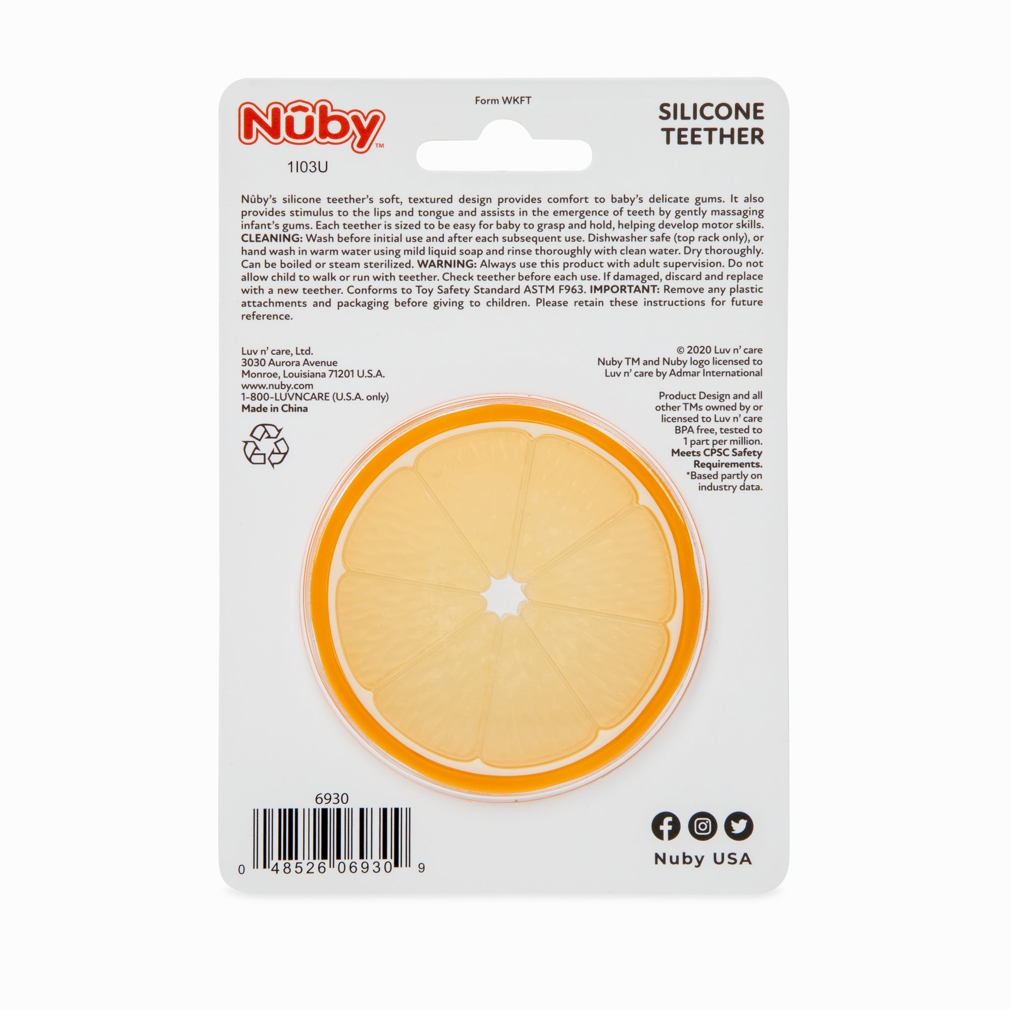Orange Slice Silicone Teether (TIB7)
