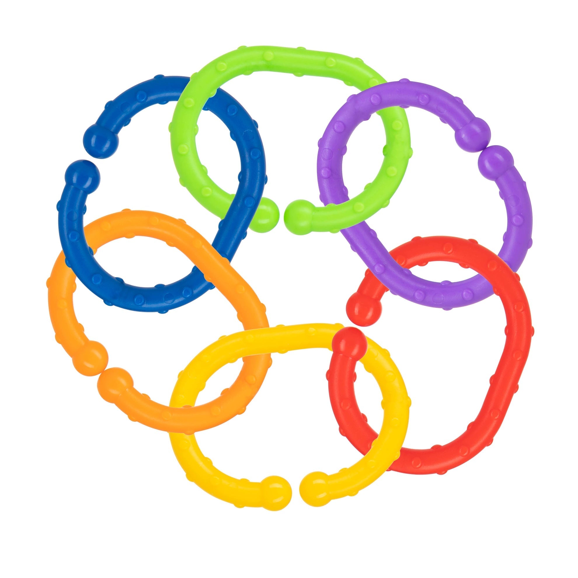 Linkables Teething Toys - Primary Colors - 18 pack (LVNW)