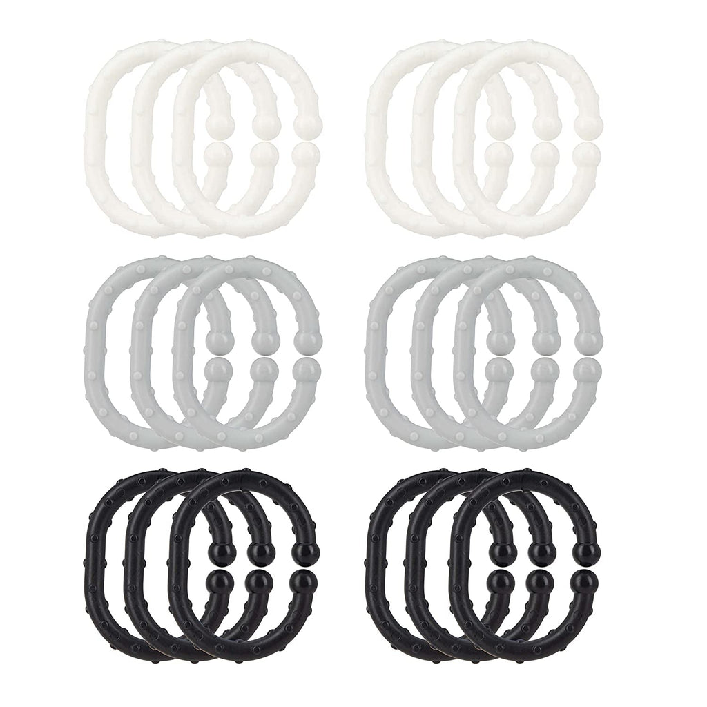 Linkables Teething Toys - Black, Grey, & White - 18 pack (CIPQ)