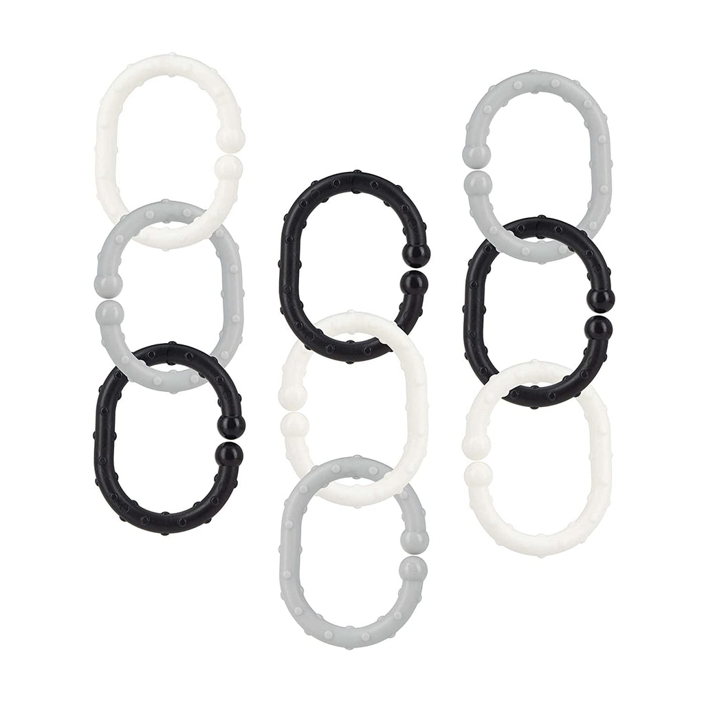 Linkables Teething Toys - Black, Grey, & White - 18 pack (CIPQ)