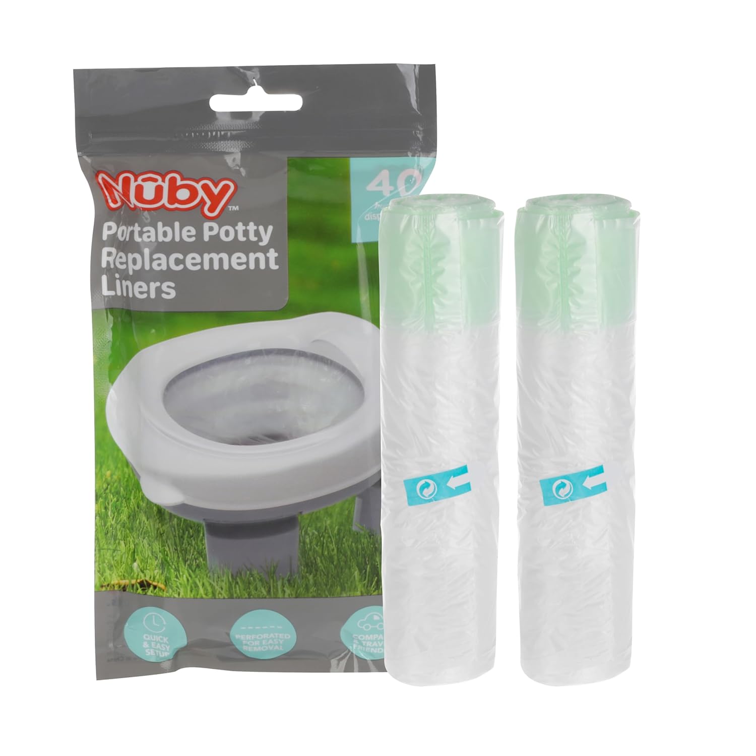 Portable Potty Replacement Liners | 40 Count (GT8N)