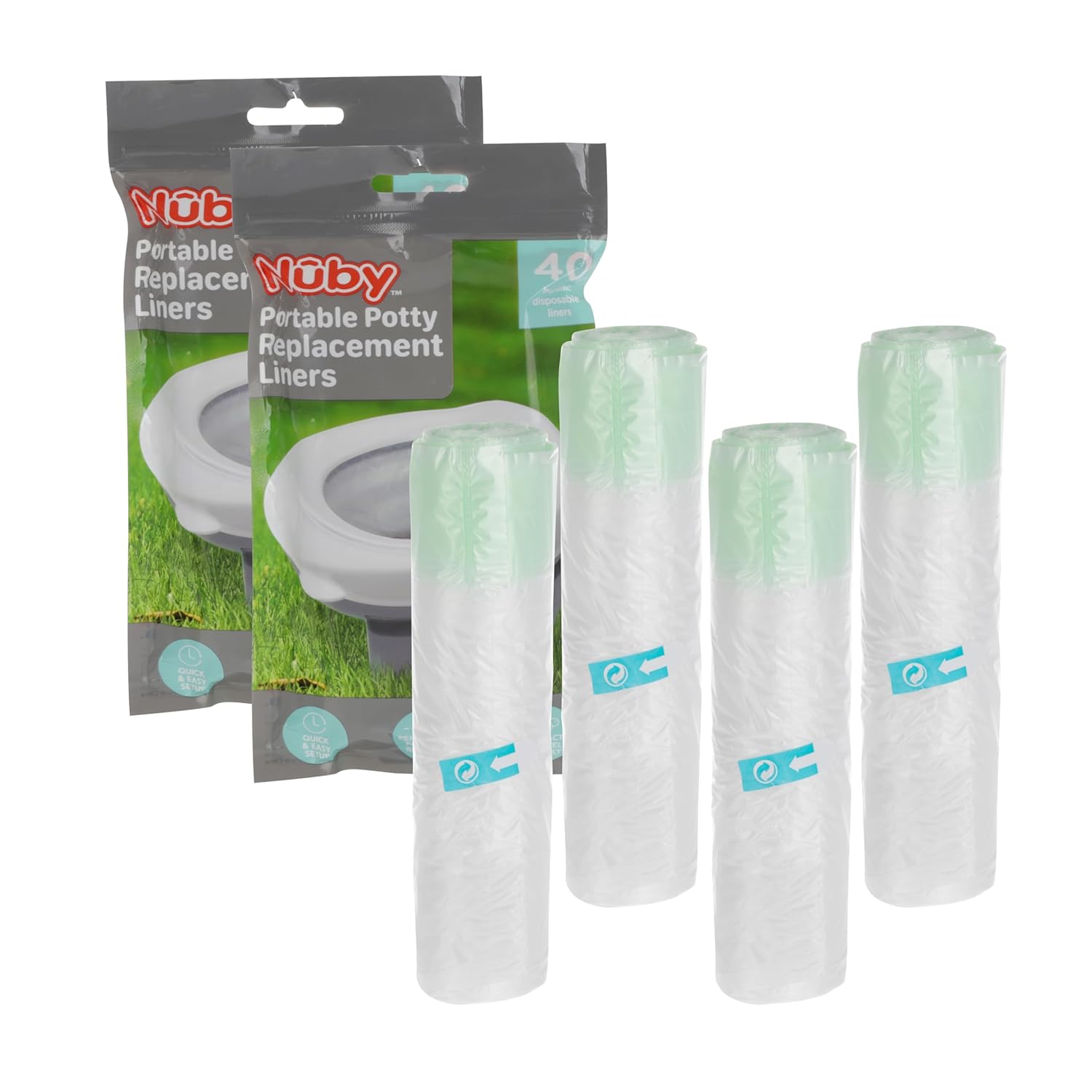 Portable Potty Replacement Liners | 80 Count (QGDM)