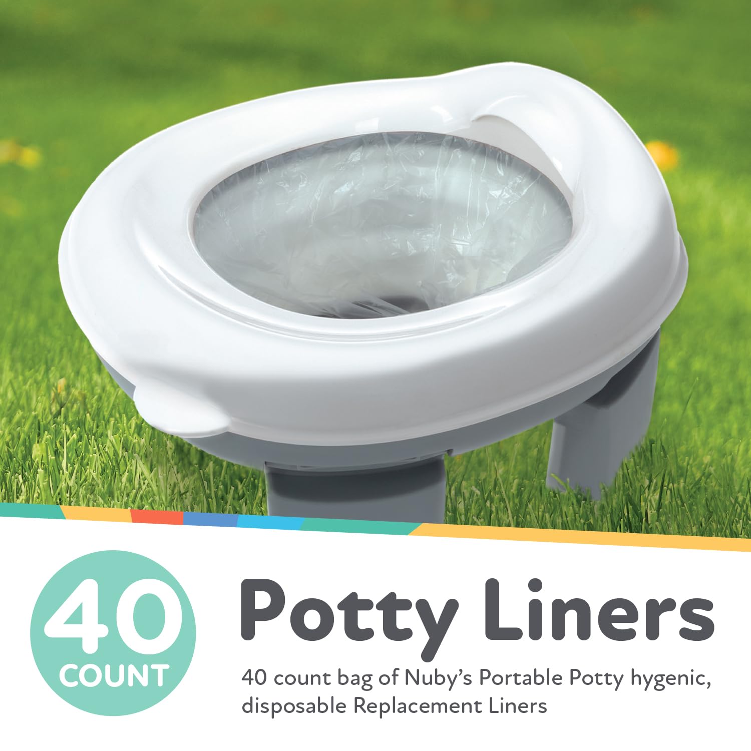 Portable Potty Replacement Liners | 40 Count (GT8N)