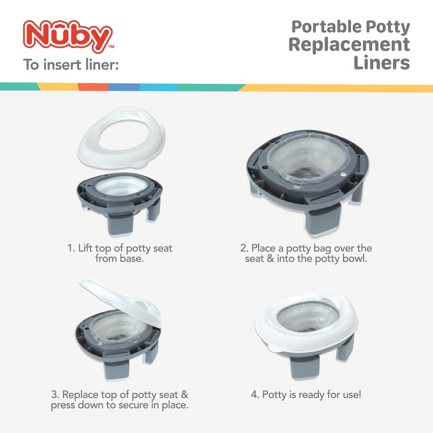 Portable Potty Replacement Liners | 80 Count (QGDM)