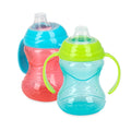 Clik-It Soft Spout Grip N' Sip Trainer Cup (2 Pack) | Blue/Green (GELK)