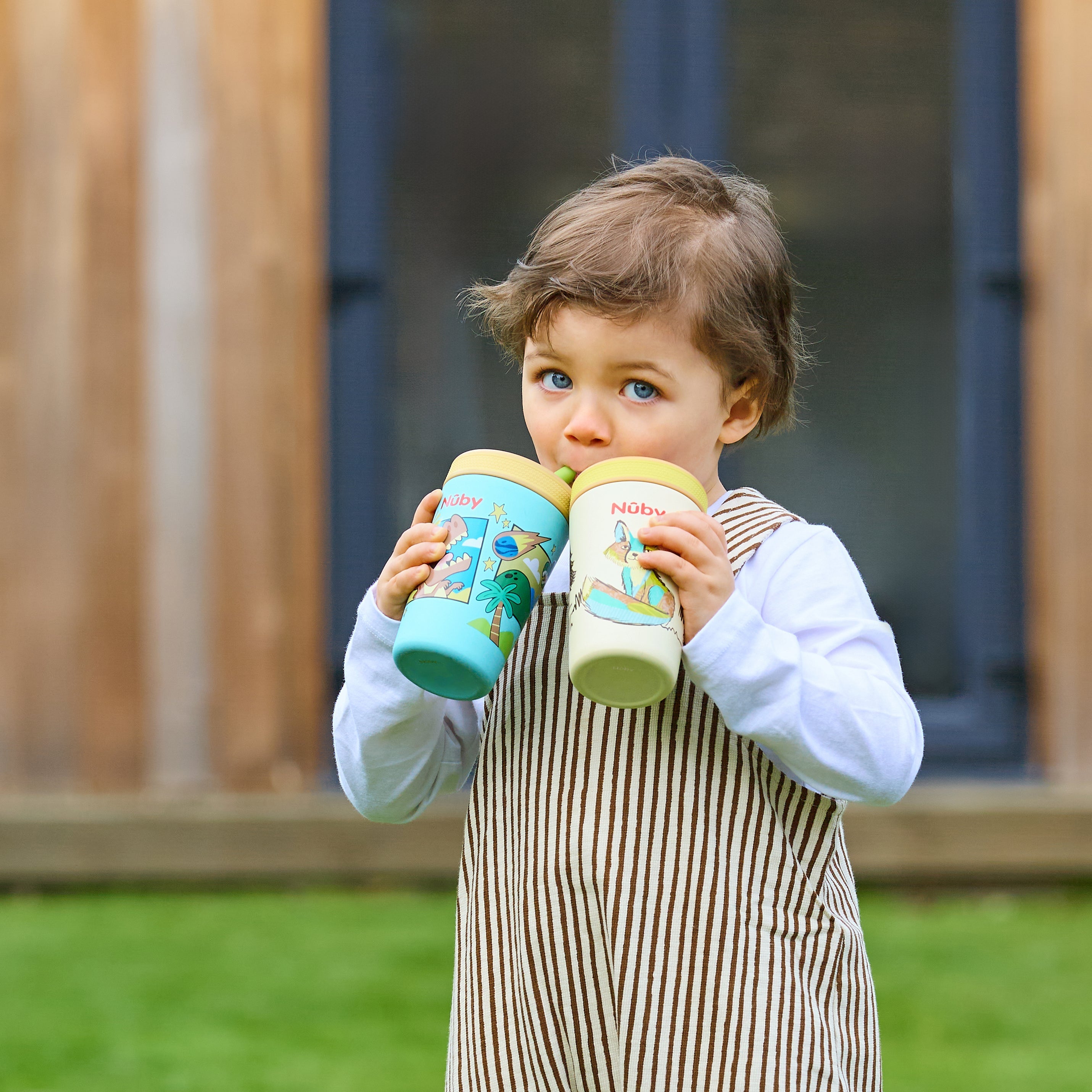 Thirsty Kids Flexstraw Stainless Steel Cup | Dinosaurs (O6OW)