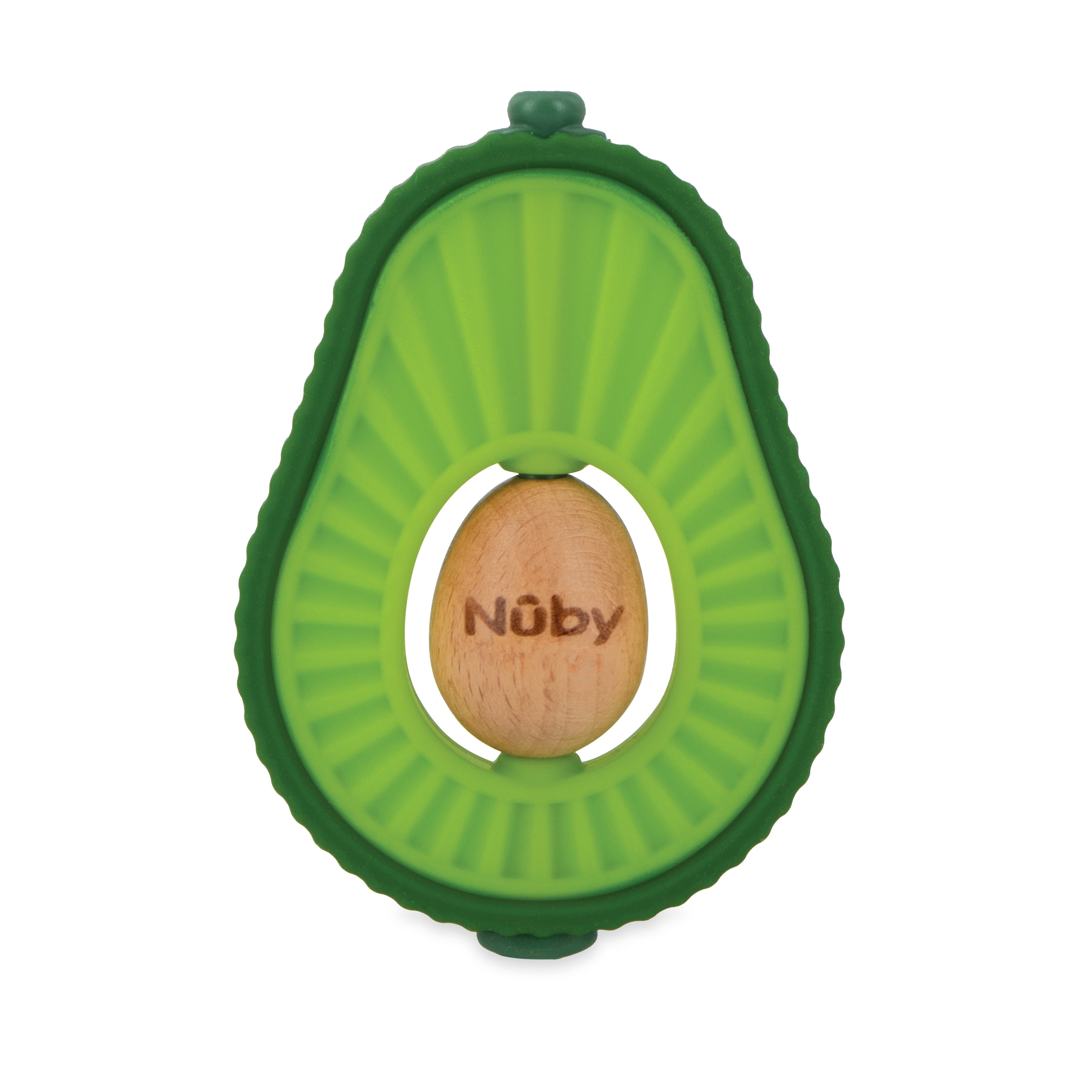 Avocado Muncher Wood and Silicone Teether (GLGM)