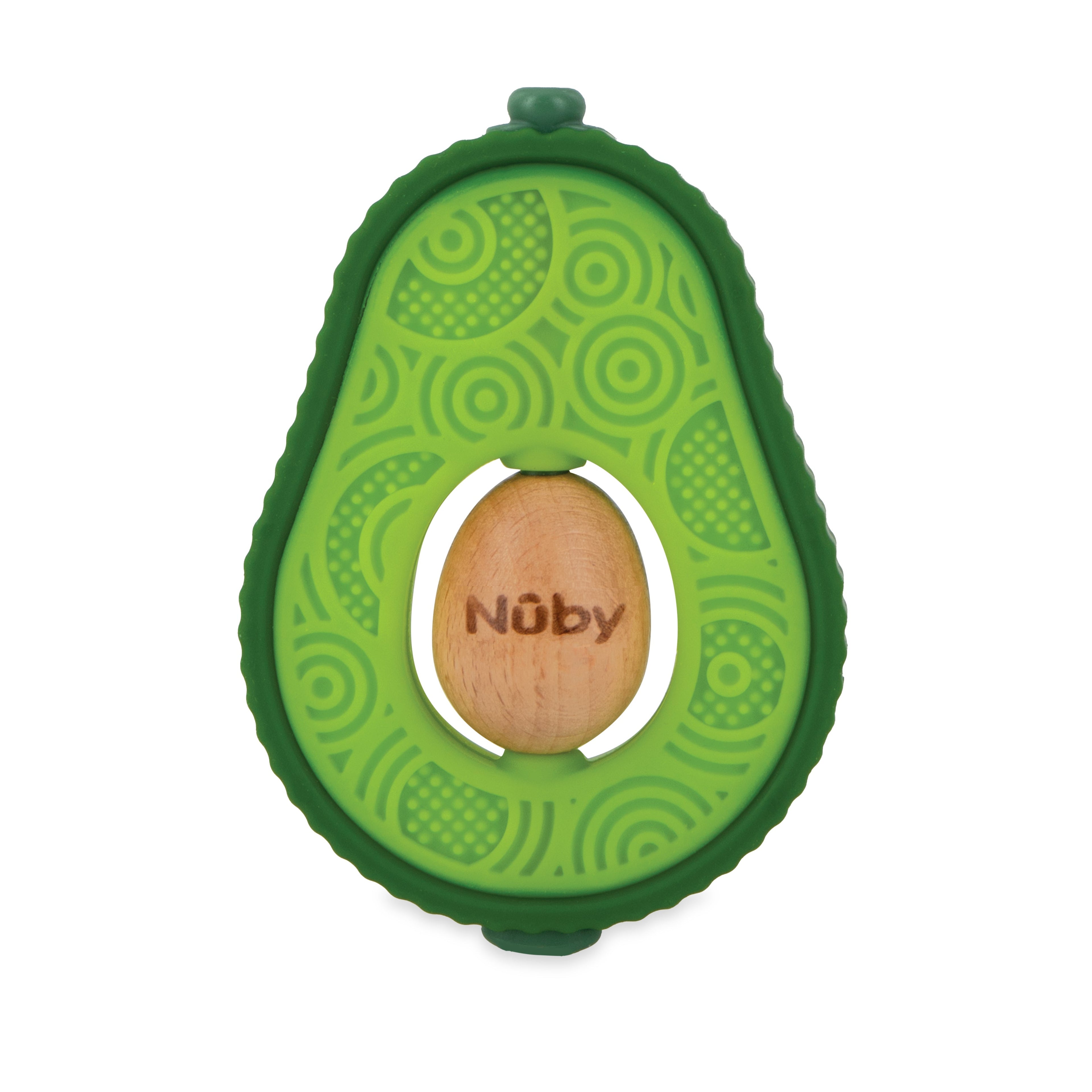 Avocado Muncher Wood and Silicone Teether (GLGM)