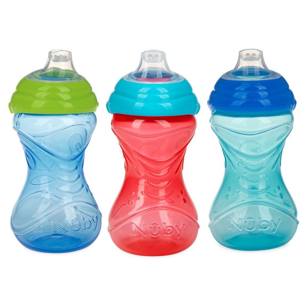 Clik-It Soft Spout Easy Grip Sippy Cup (3 Pack) (AQRS)