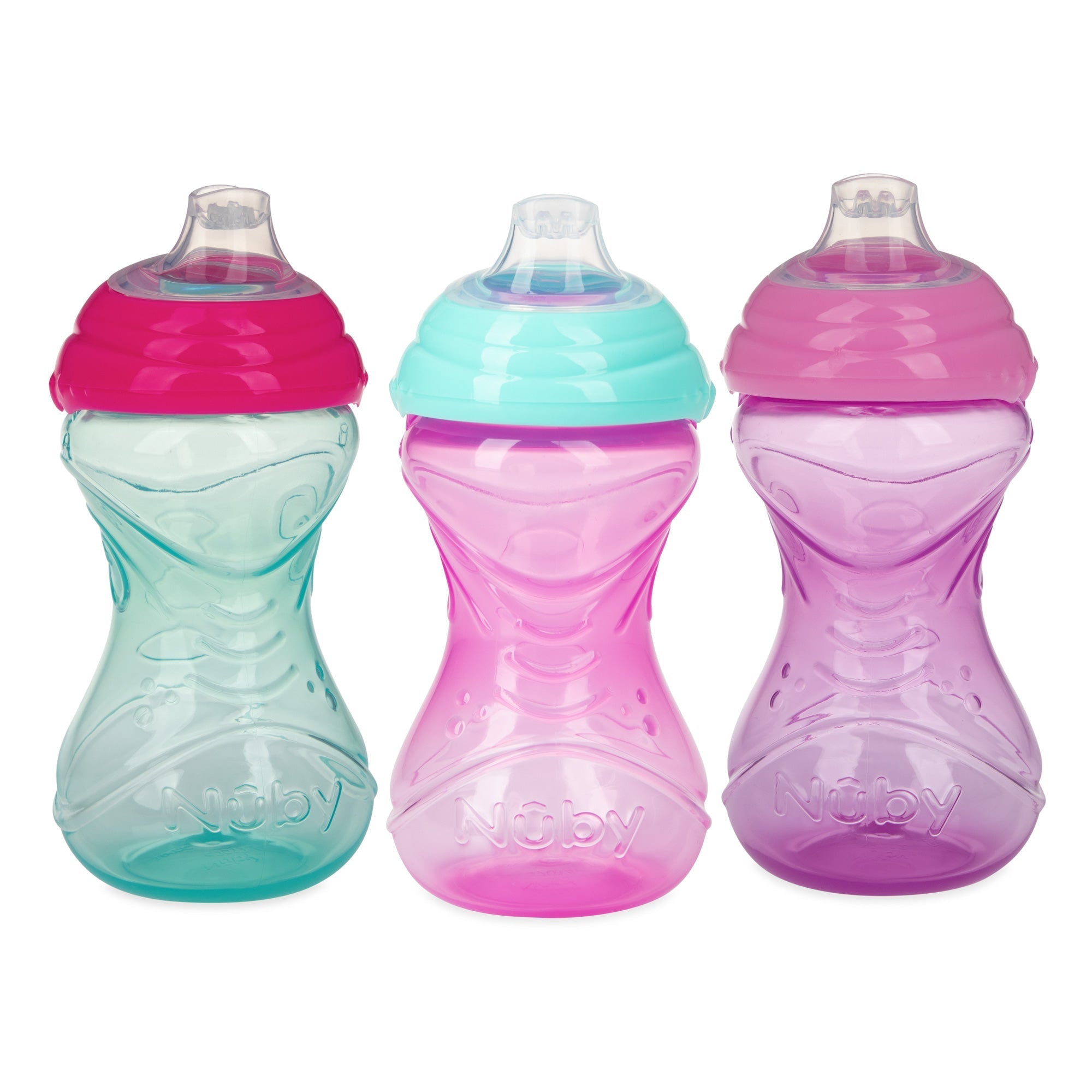 Clik-It Soft Spout Easy Grip Sippy Cup (3 Pack) (AQRS)