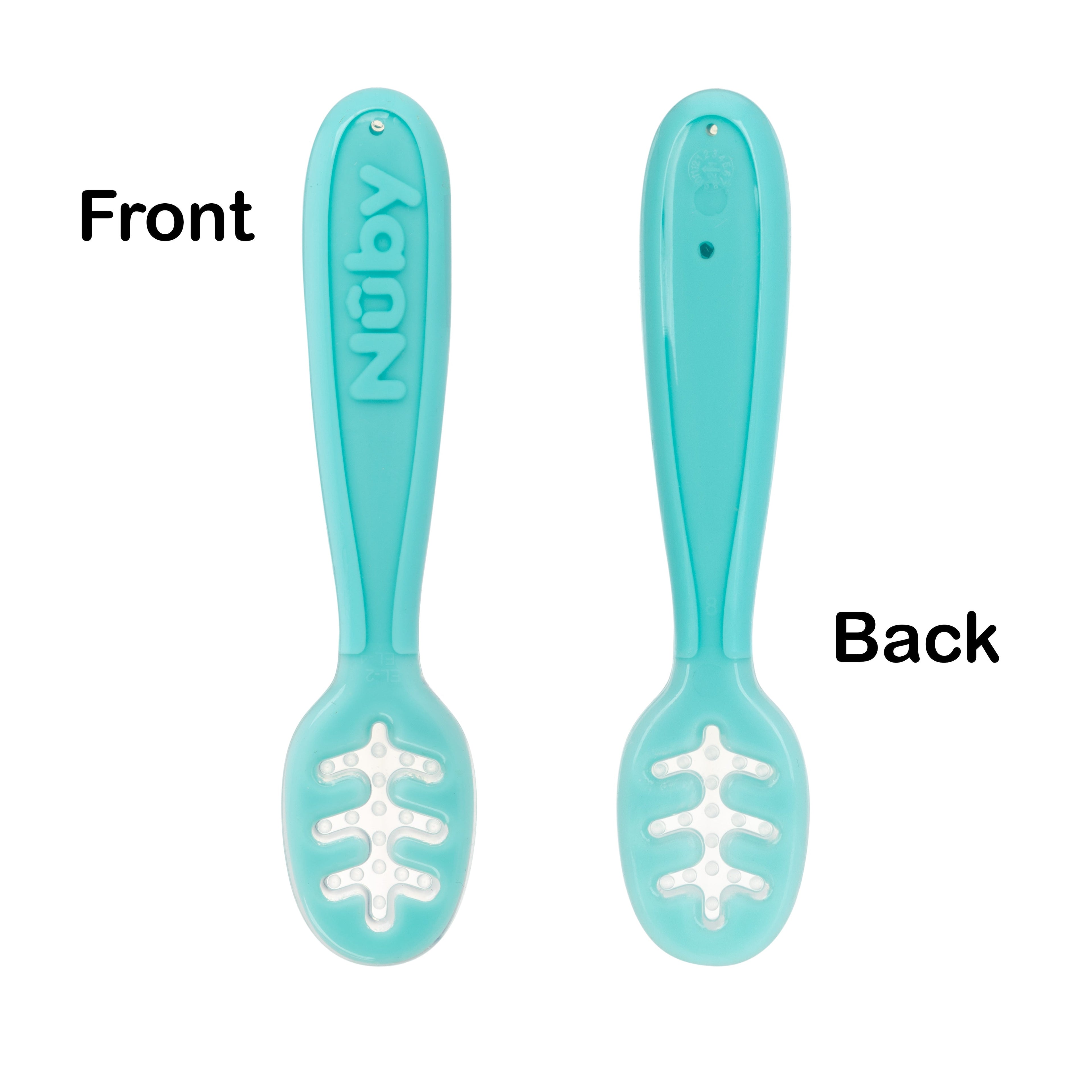 Baby's First Spoons | Aqua, Peach, & Light Blue (8ZYQ)
