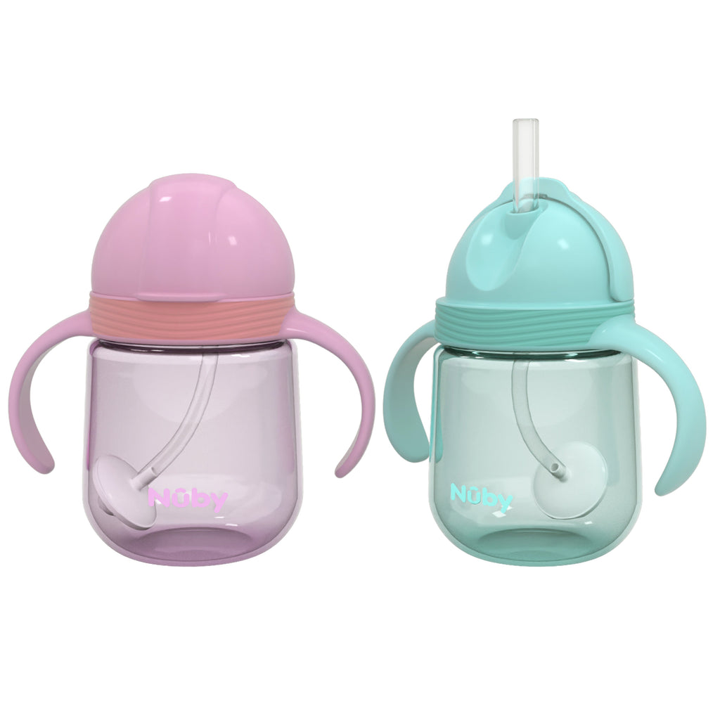 Clik-it Flip-It Straw Cup (2 Pack) | Pink/Aqua (ZZZH)