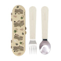 Stainless Steel Toddler Utensil Set | Forest Bears (T23N)