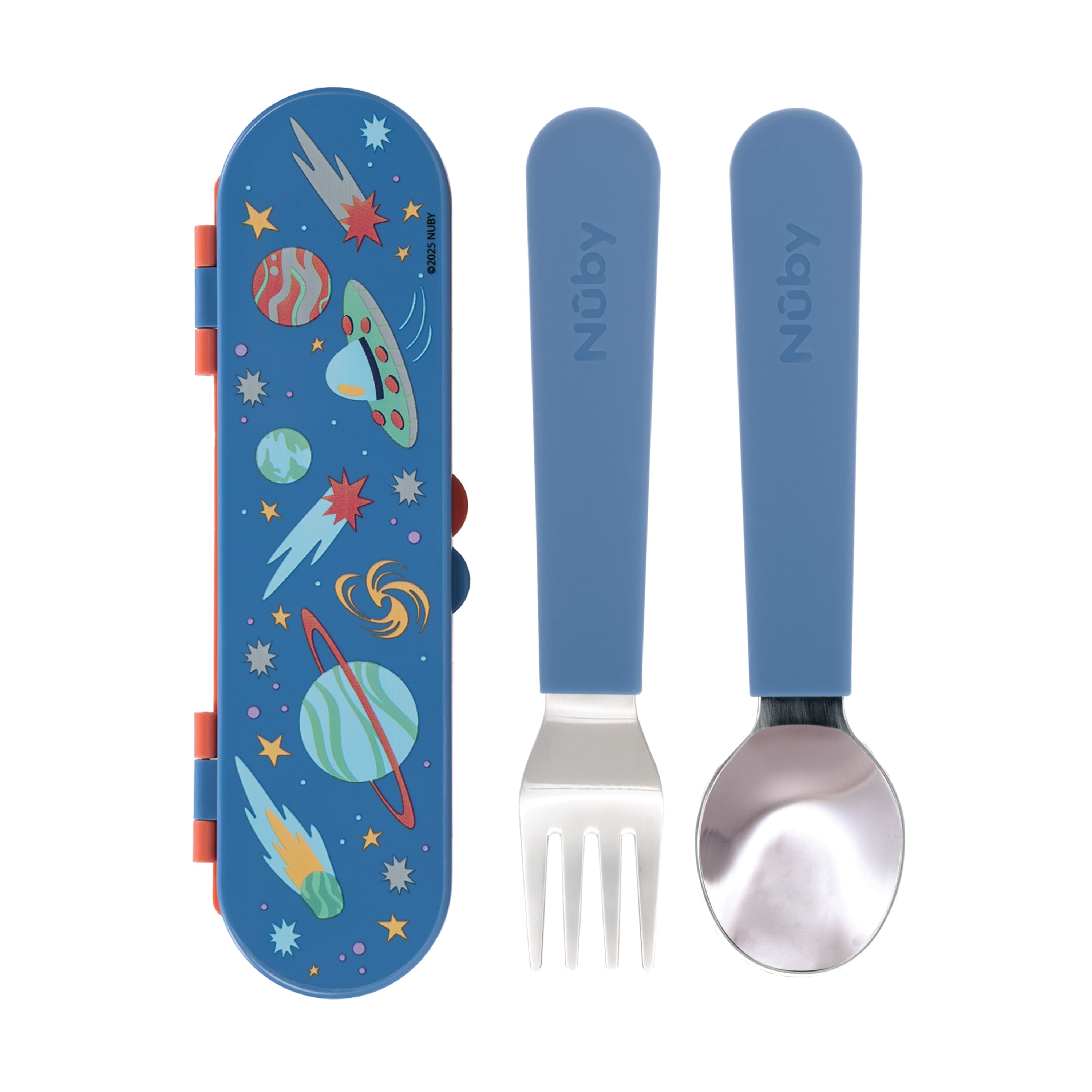 Stainless Steel Toddler Utensil Set | Outer Space (2EBY)