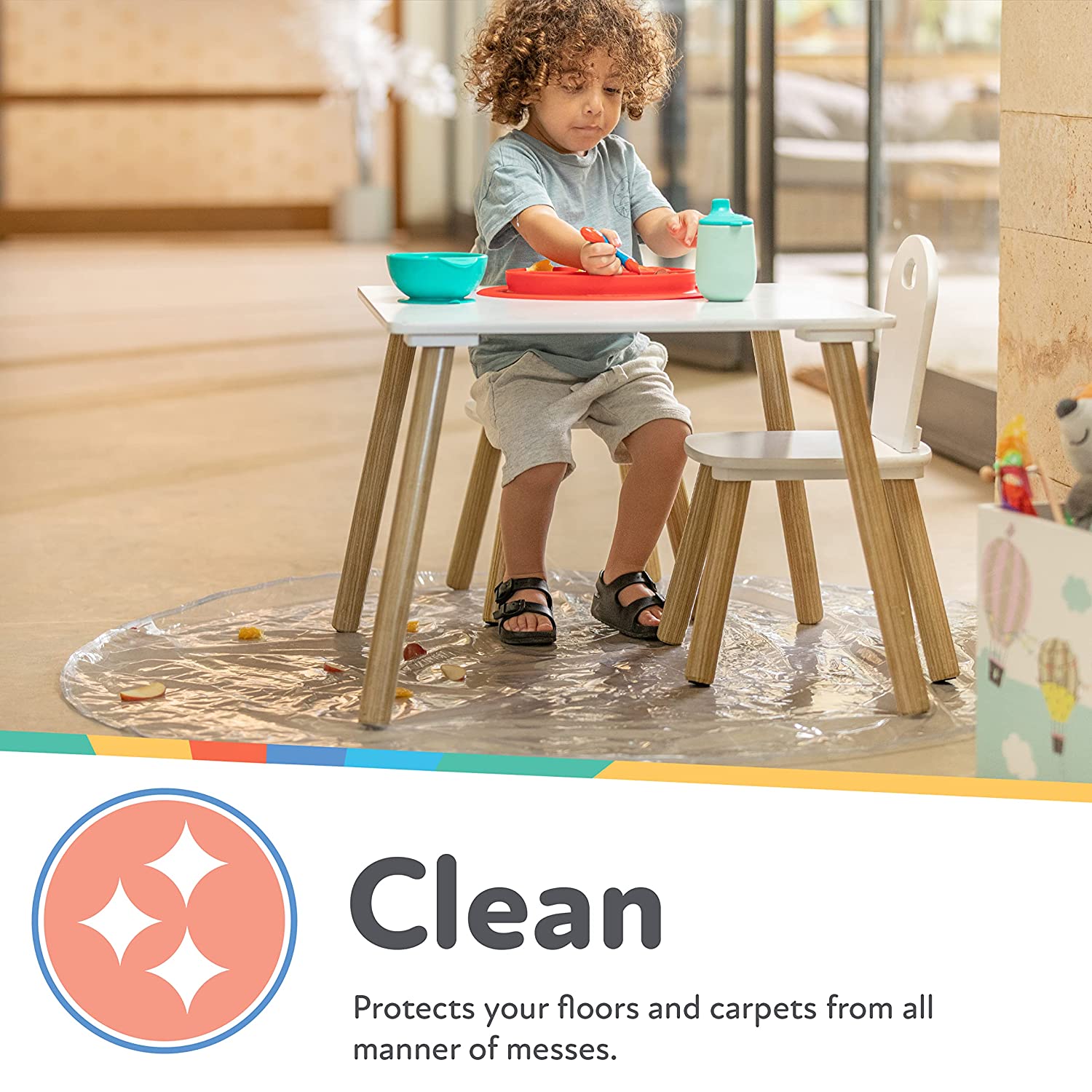 No-Mess Mealtime Floor Mat (H9H1)