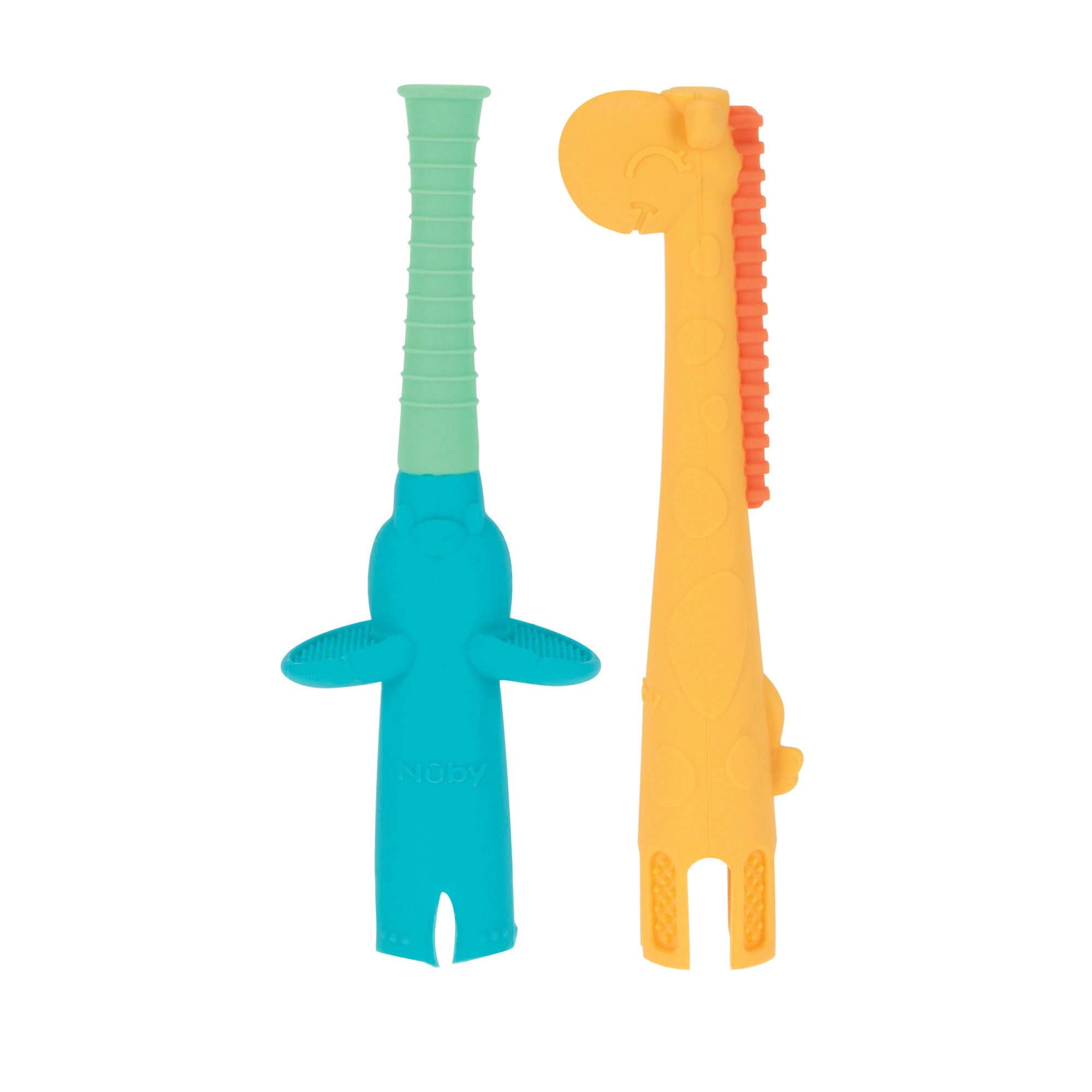 Sensory Tube Teethers (2 Pack) | Aqua & Yellow (XJ58)