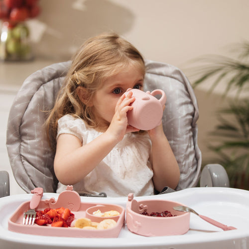 Animal Friends 6-Piece Dinnerware Set - Pink Whale (SAY1)
