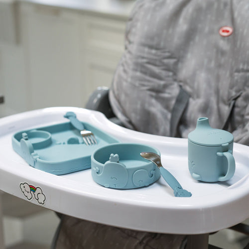 Animal Friends 6-Piece Dinnerware Set - Blue Whale (VJDG)
