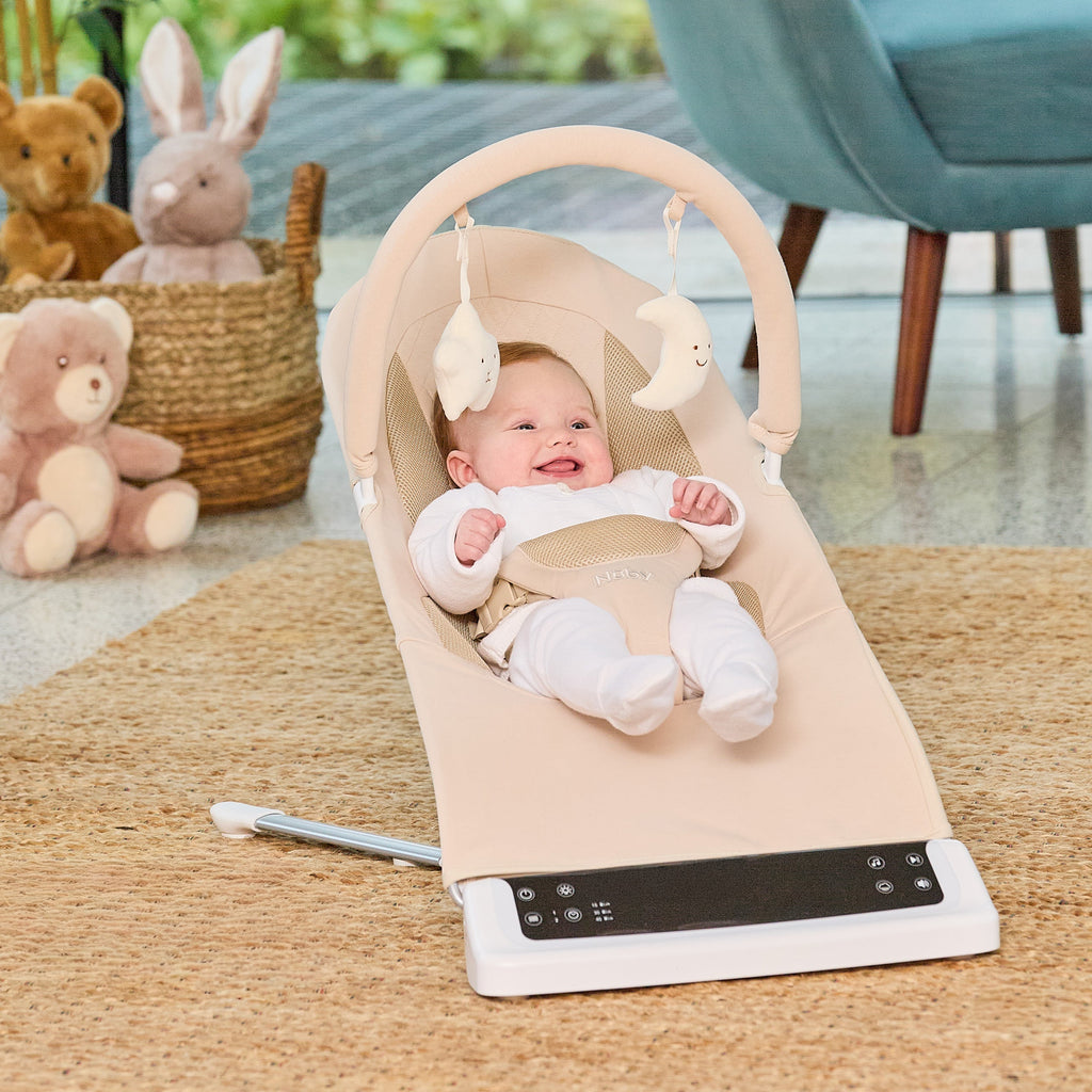 Deluxe Baby Bouncer Seat | Khaki (QXMN)