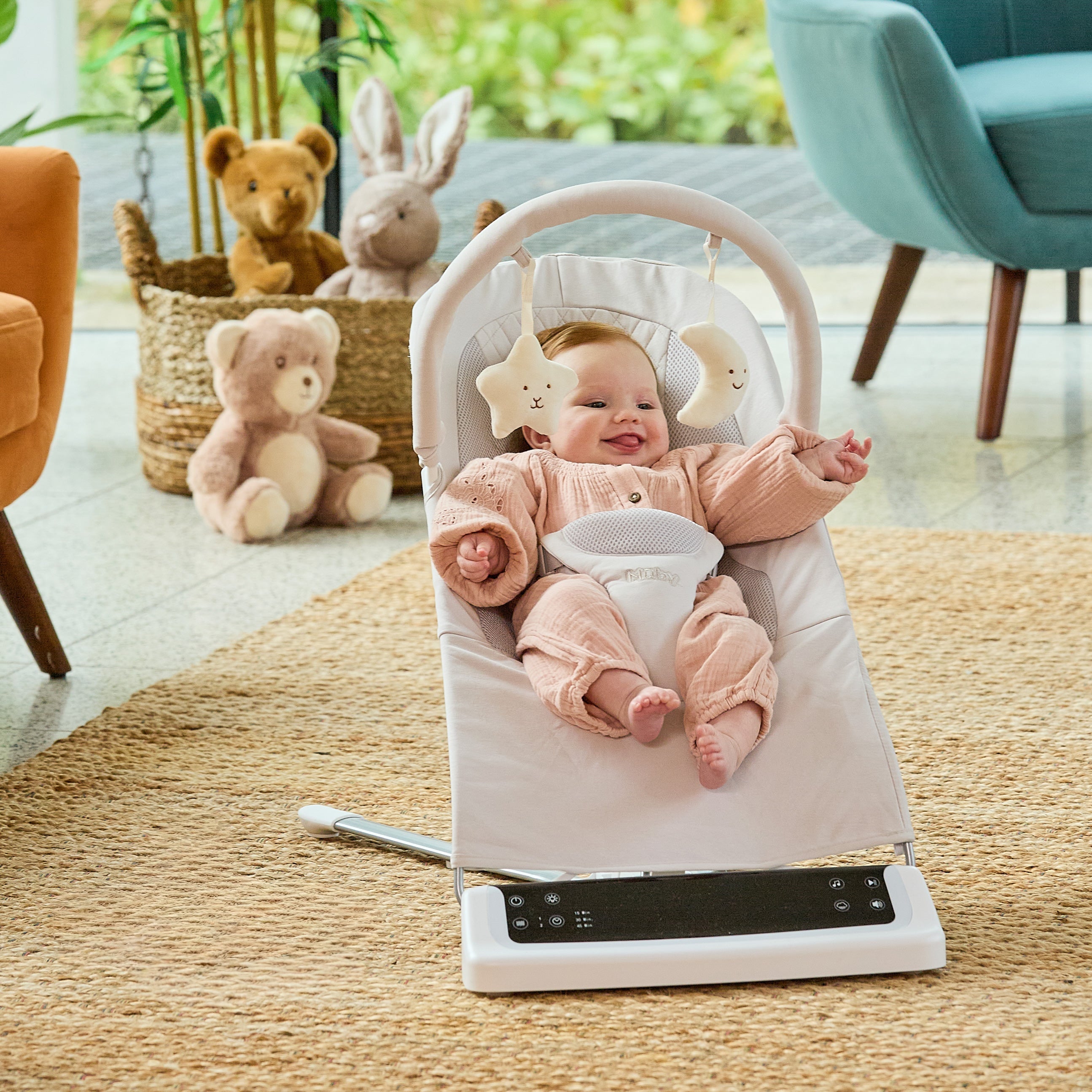 Deluxe Baby Bouncer Seat | Beige (LWBR)