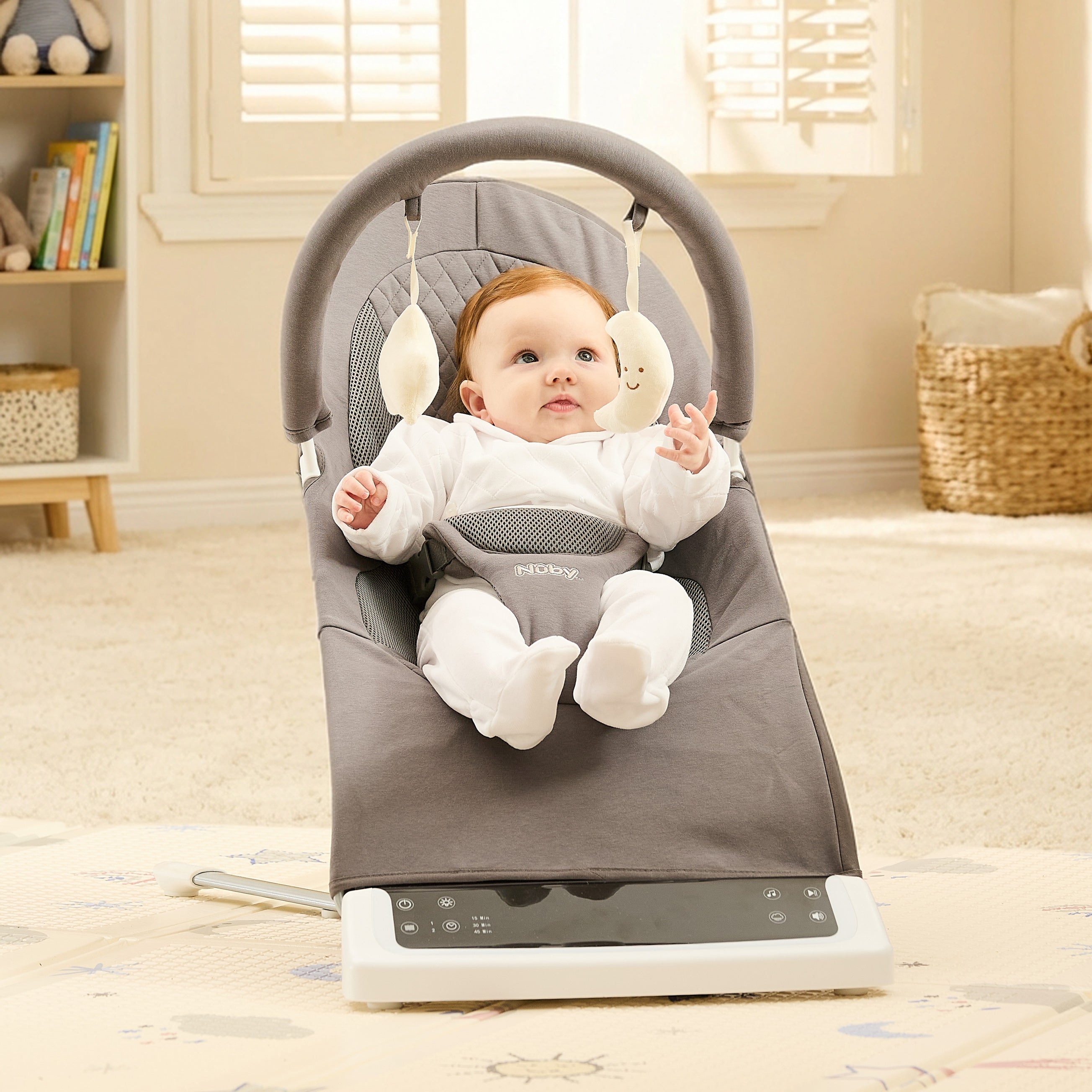 Deluxe Baby Bouncer Seat | Grey (BY0X)