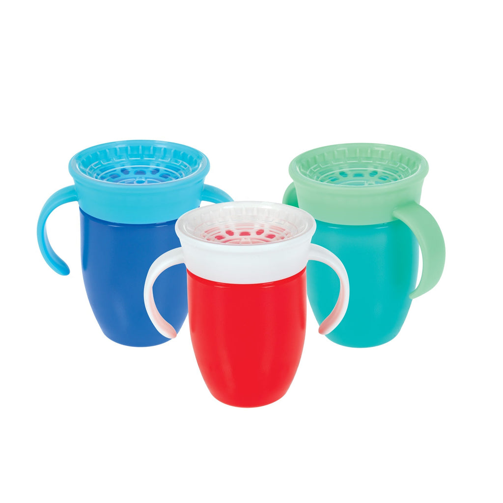 360 Wonder Cup with Handles (3 Pack - 5 oz) | Blue/Red/Aqua (TWWV)