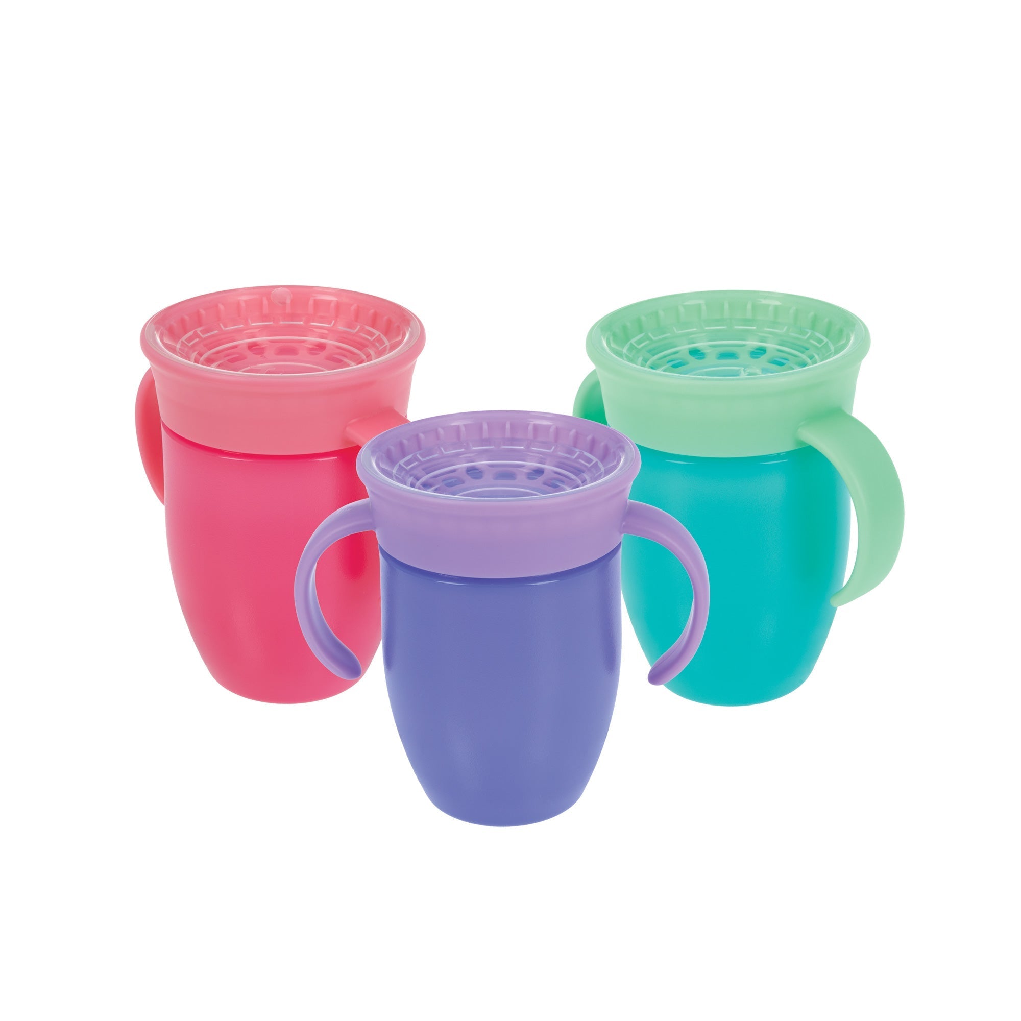 360 Wonder Cup with Handles (3 Pack - 5 oz) | Purple/Pink/Aqua (JII2)