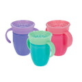 360 Wonder Cup with Handles (3 Pack - 7 oz) | Purple/Pink/Aqua (5GO1)