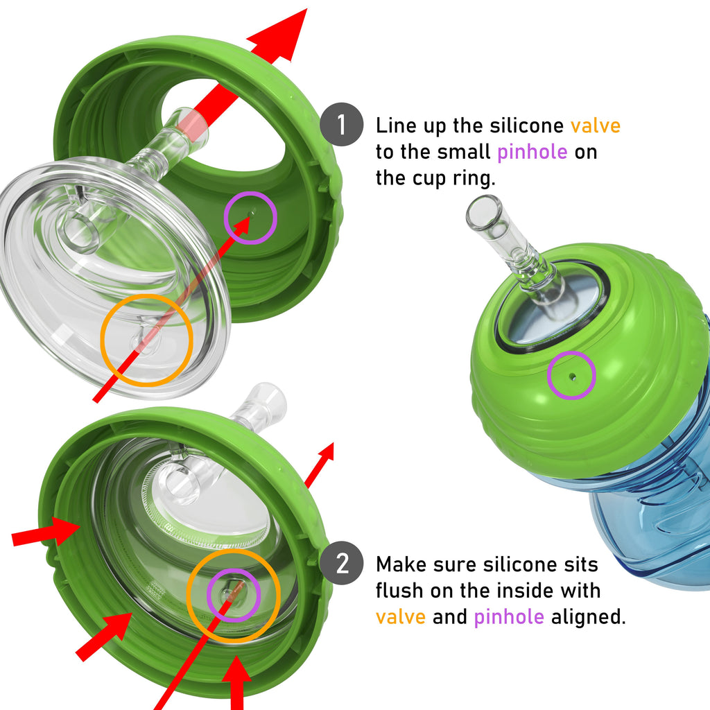 Clik-It Flex Straw Leakproof Sippy Cup (3 Pack) (6LD0)