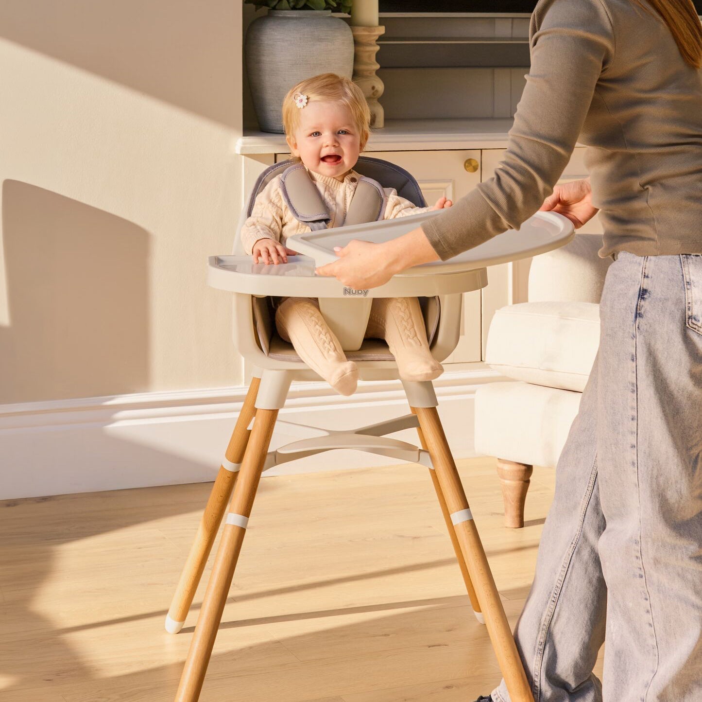 4-in-1 Multi-Use High Chair | Dark Beige (X1XN)