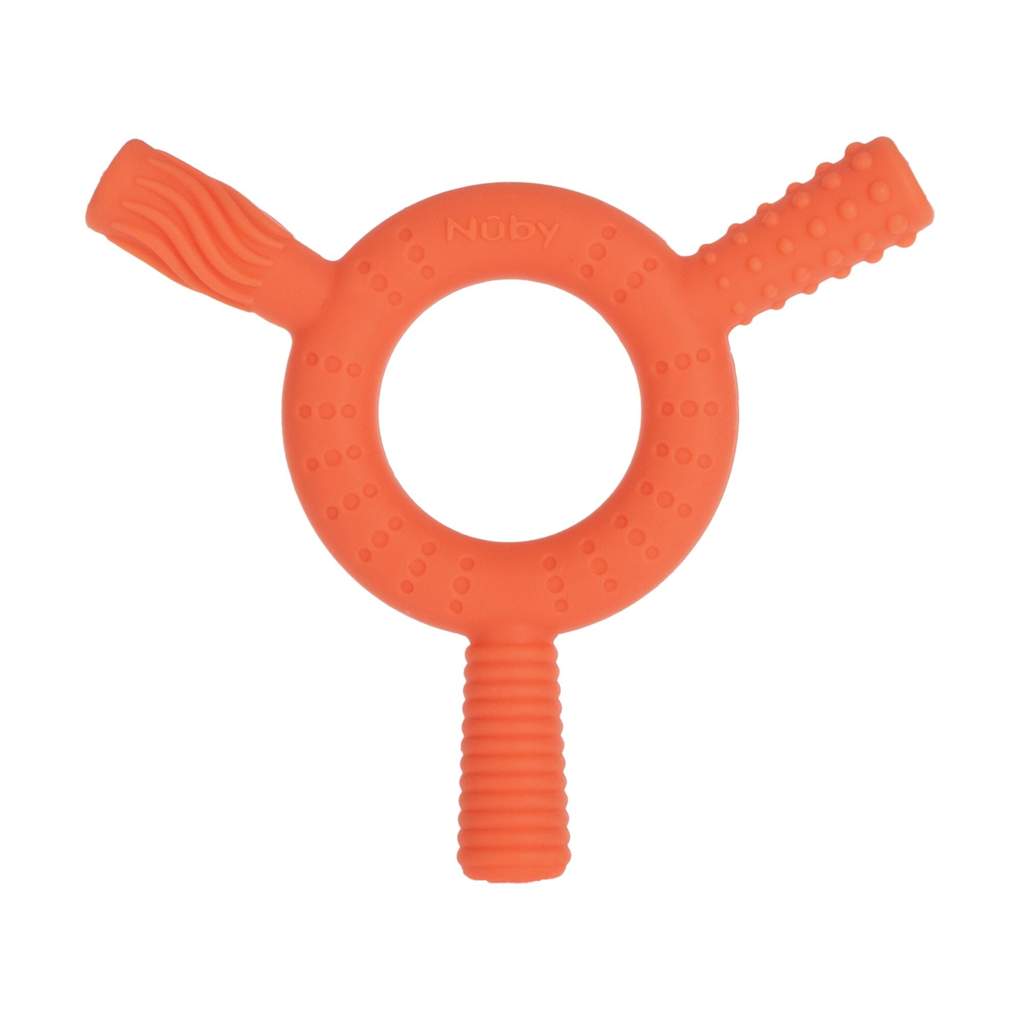 Hollow Sensory Tube Teethers | Blue/Coral (KKNB)