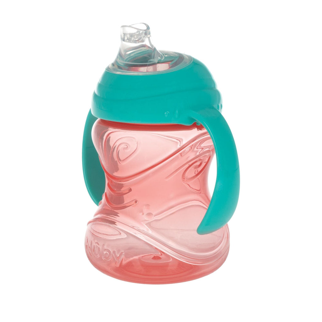 Clik-It Soft Spout Grip N' Sip Trainer Cup (2 Pack) | Aqua/Yellow (ZX1I)