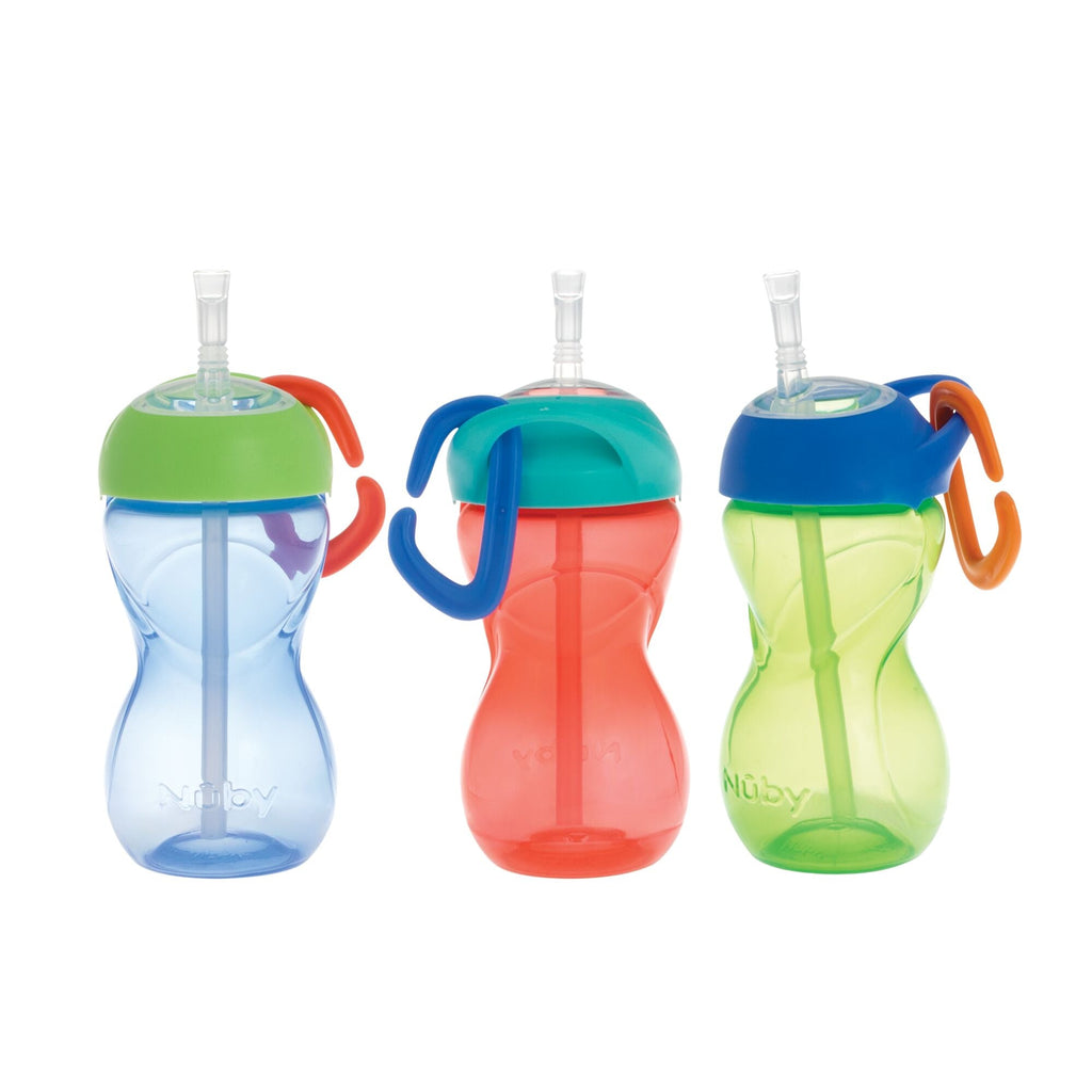 Clik-it Travel Straw Cup with Carabiner (3 Pack) | Red/Green/Blue (FF18)