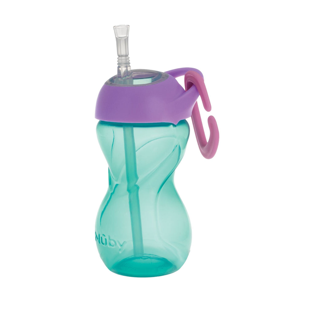 Clik-it Travel Straw Cup with Carabiner (3 Pack) | Aqua/Pink/Purple (OTQ6)