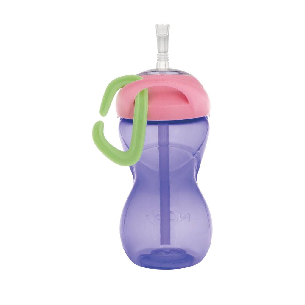 Clik-it Travel Straw Cup with Carabiner (3 Pack) | Aqua/Pink/Purple (OTQ6)