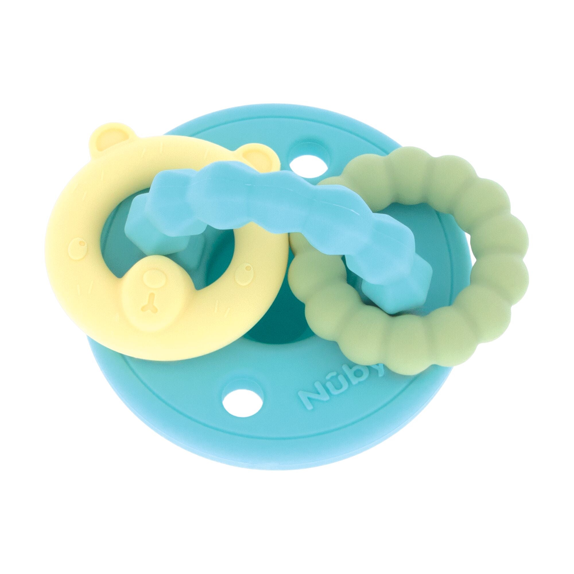 Silicone Charms (2 Pack) | Aqua/Yellow (S82S)