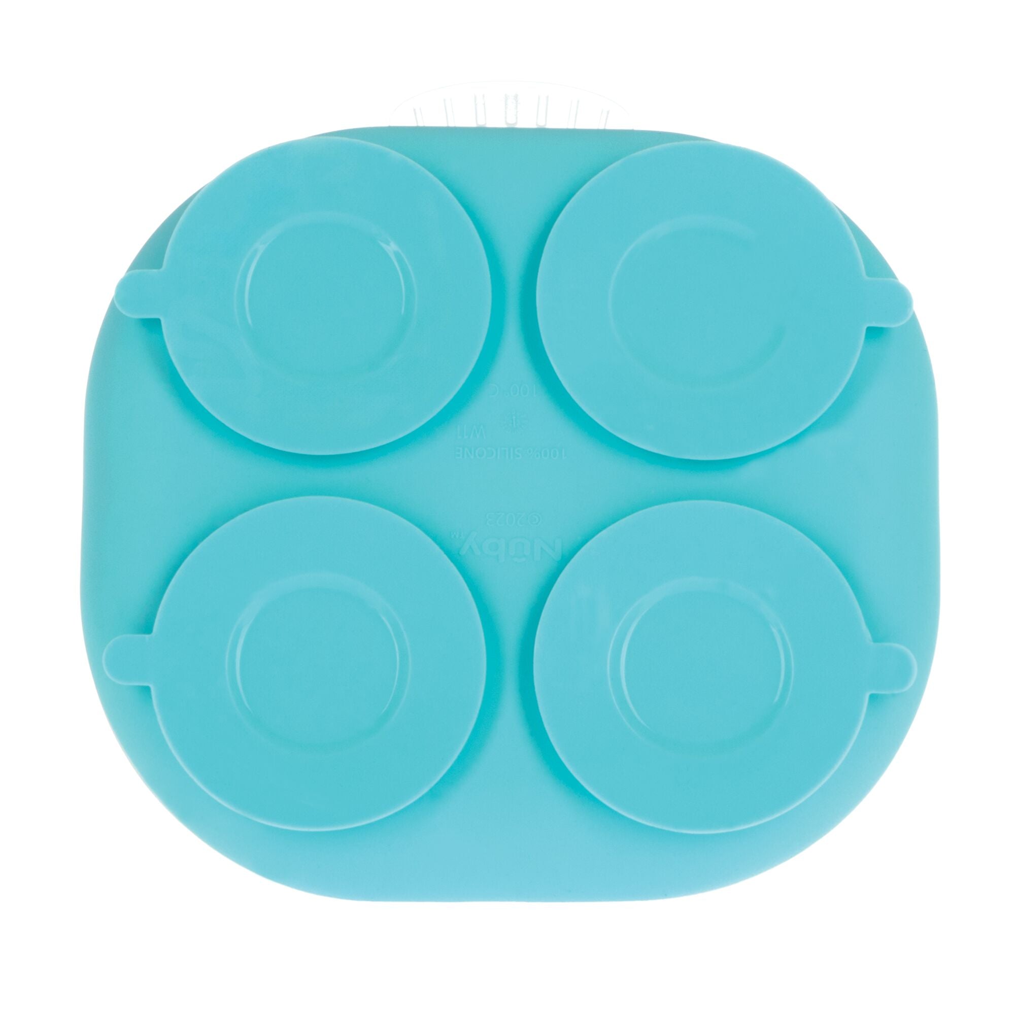 Rectangular Silicone Suction Plate (2 Pack) | Coral / Aqua (8LG0)