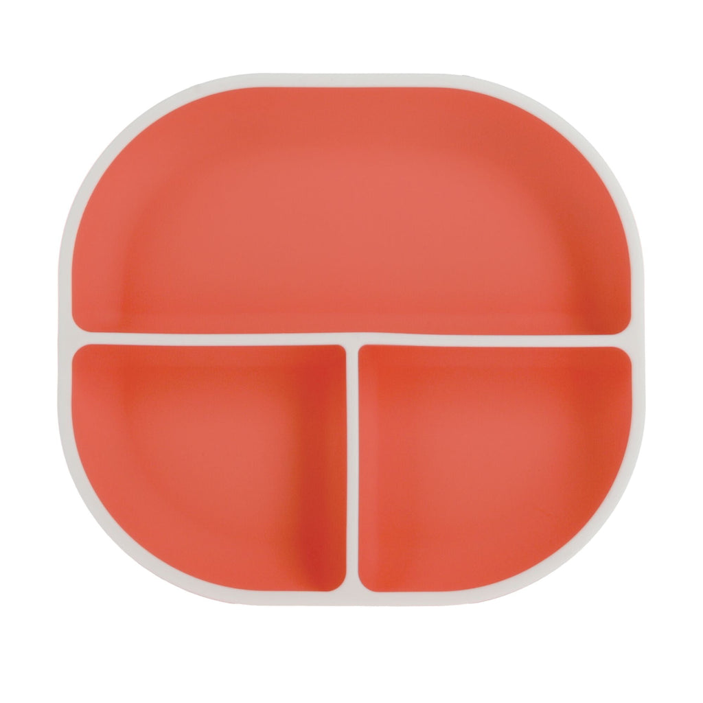 Rectangular Silicone Suction Plate (2 Pack) | Coral / Aqua (8LG0)