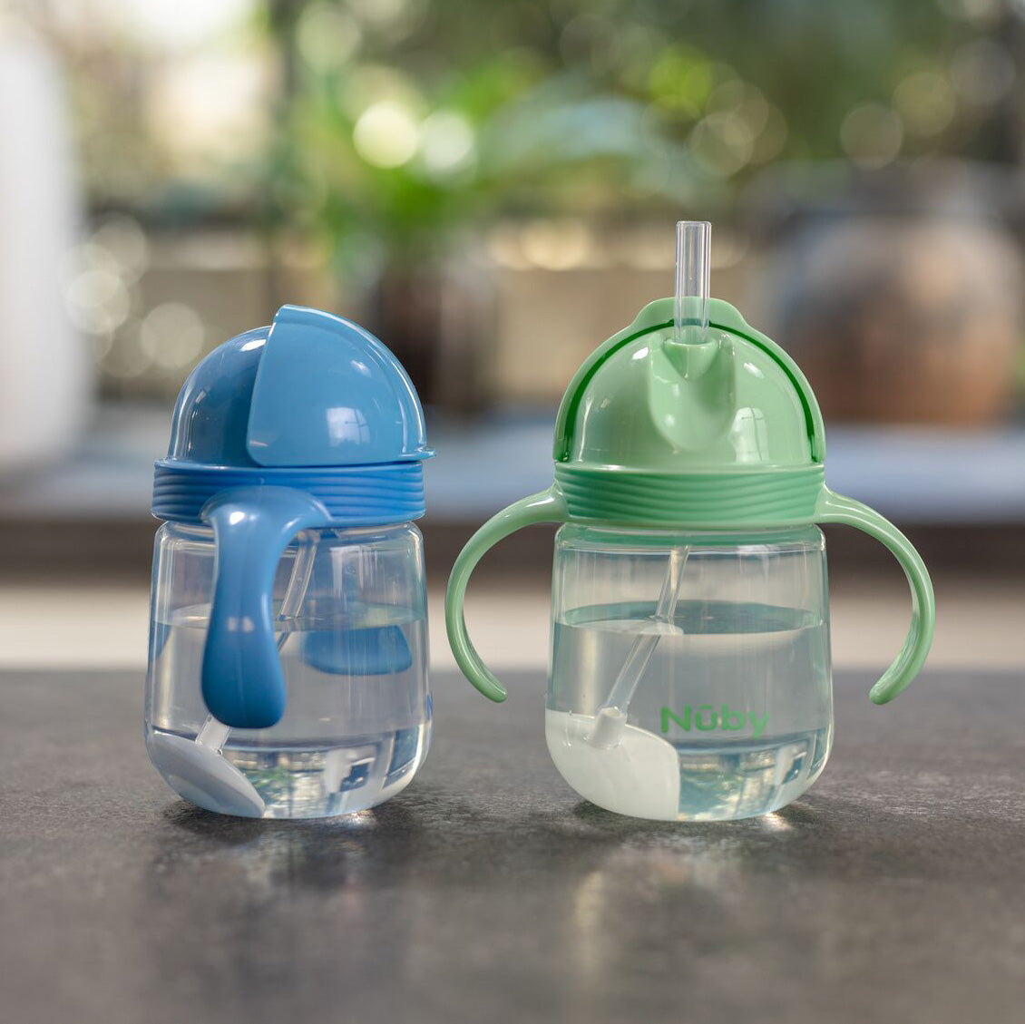 Clik-it Flip-It Straw Cup (2 Pack) | Light Blue/Aqua (MXGA)