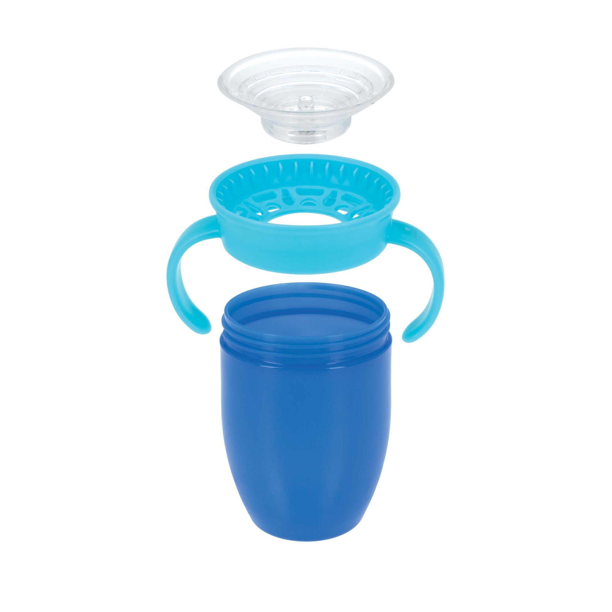 360 Wonder Cup with Handles (2 Pack - 7 oz) | Blue/Red (DIYY)