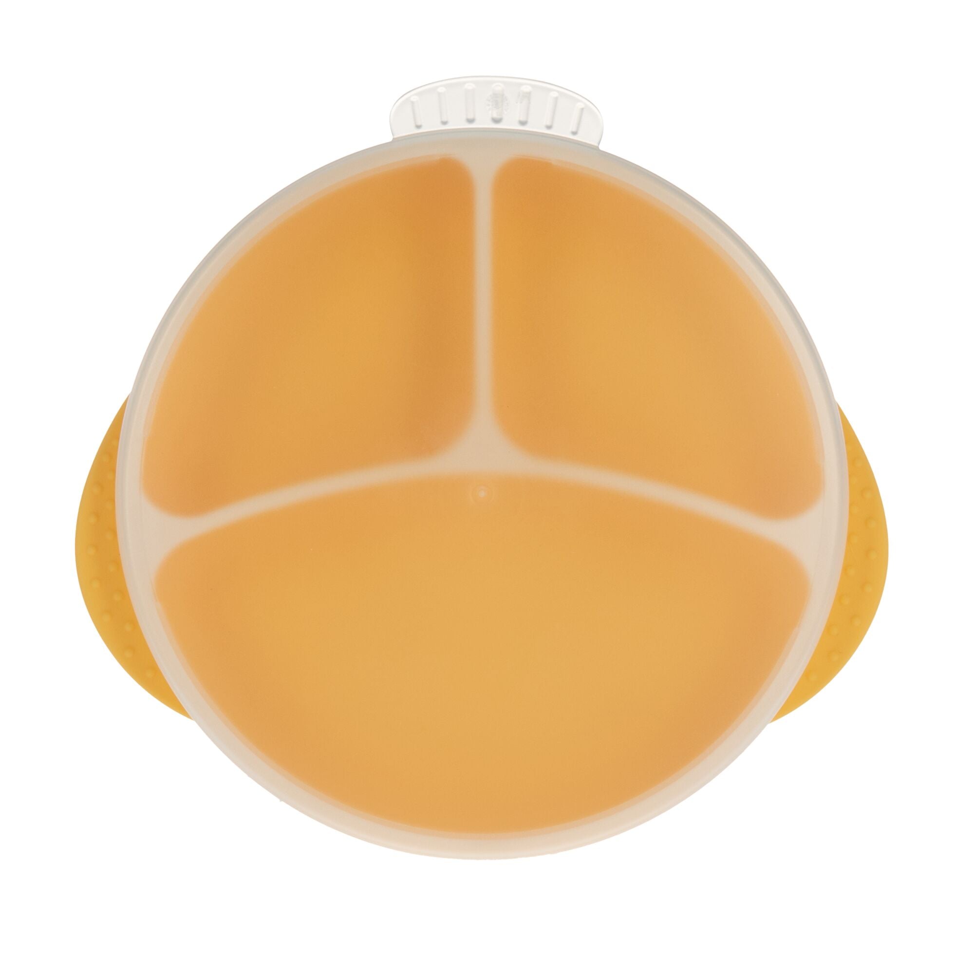Round Silicone Suction Plate & Lid (2 Pack) | Blue / Yellow (XX3Q)