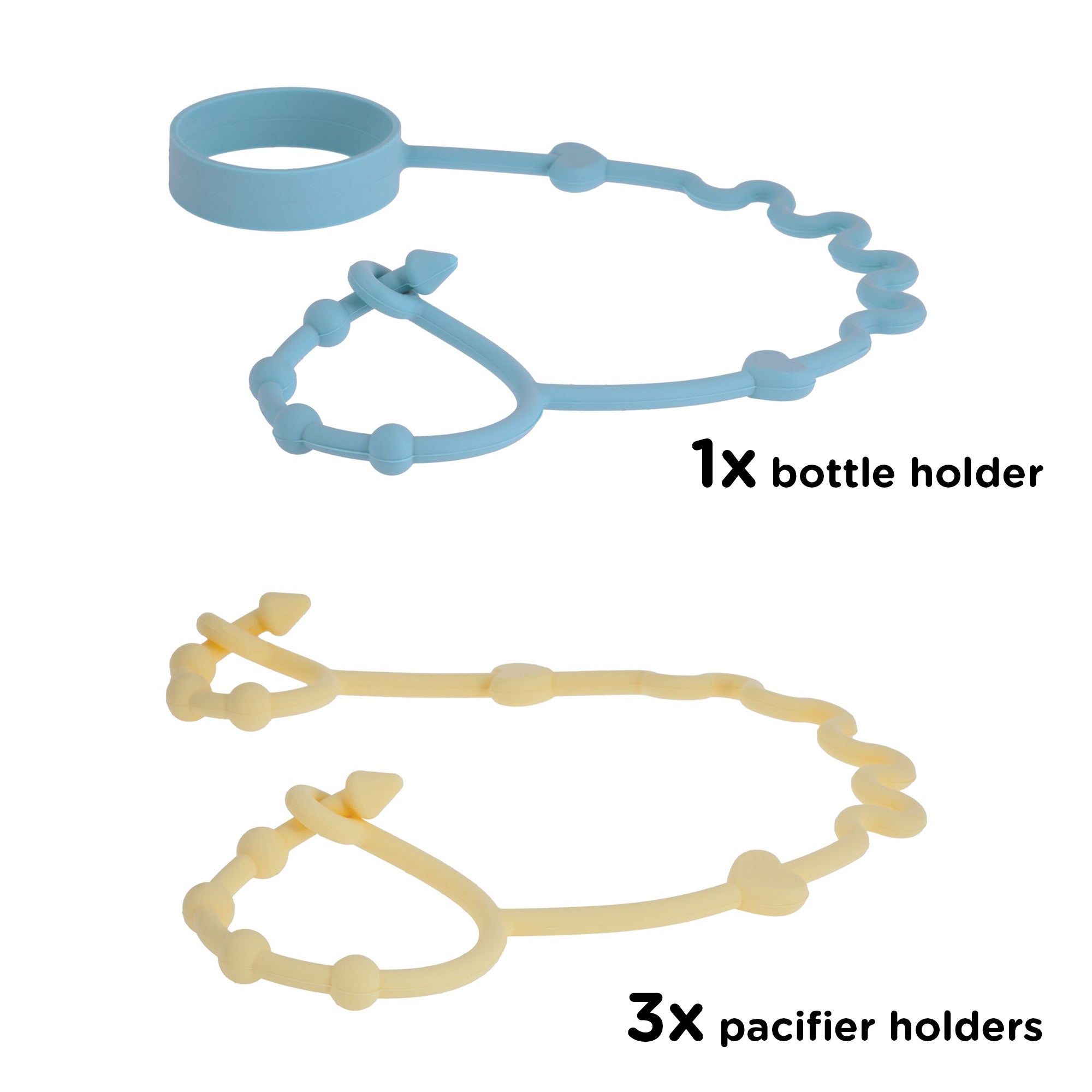 Pacifier & Bottle Bungee Set (4 Pack) (90HR)
