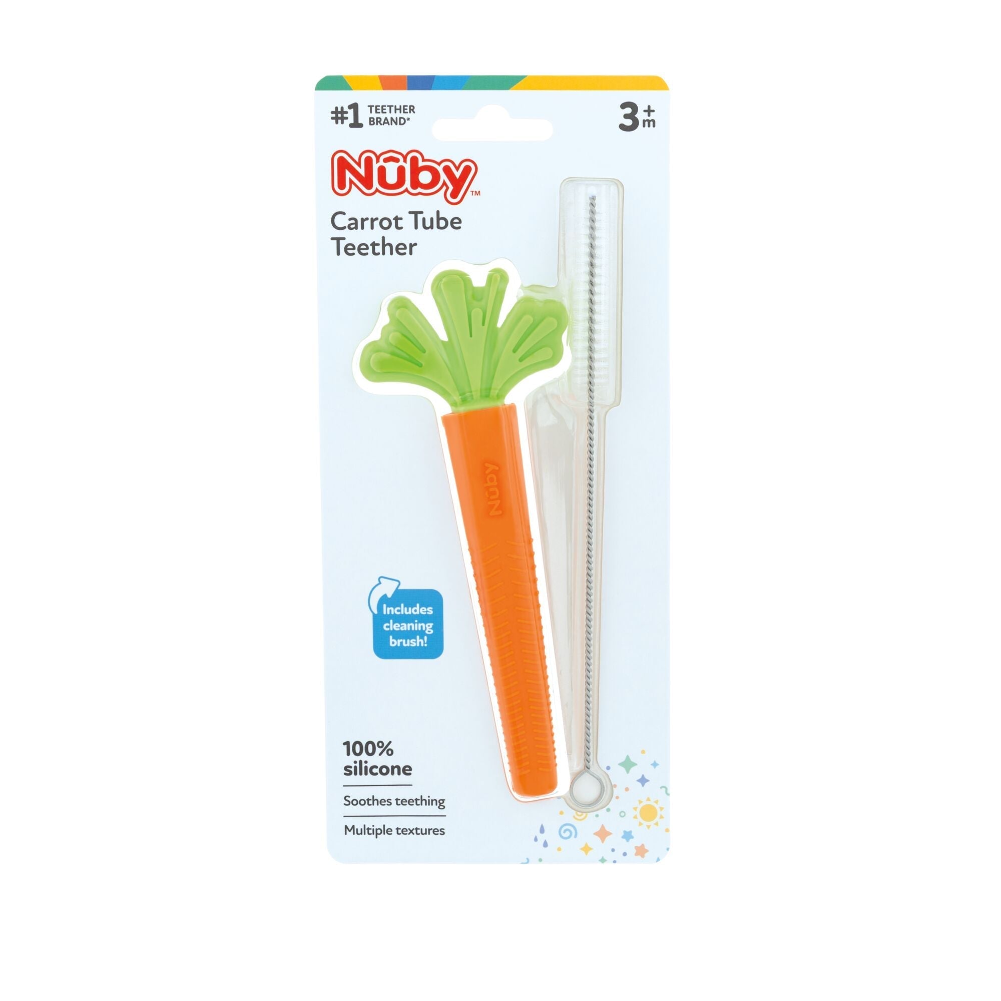 Silicone Carrot Tube Teether (8O83)