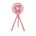 Large LED Stroller Fan | Pink (O8BH)