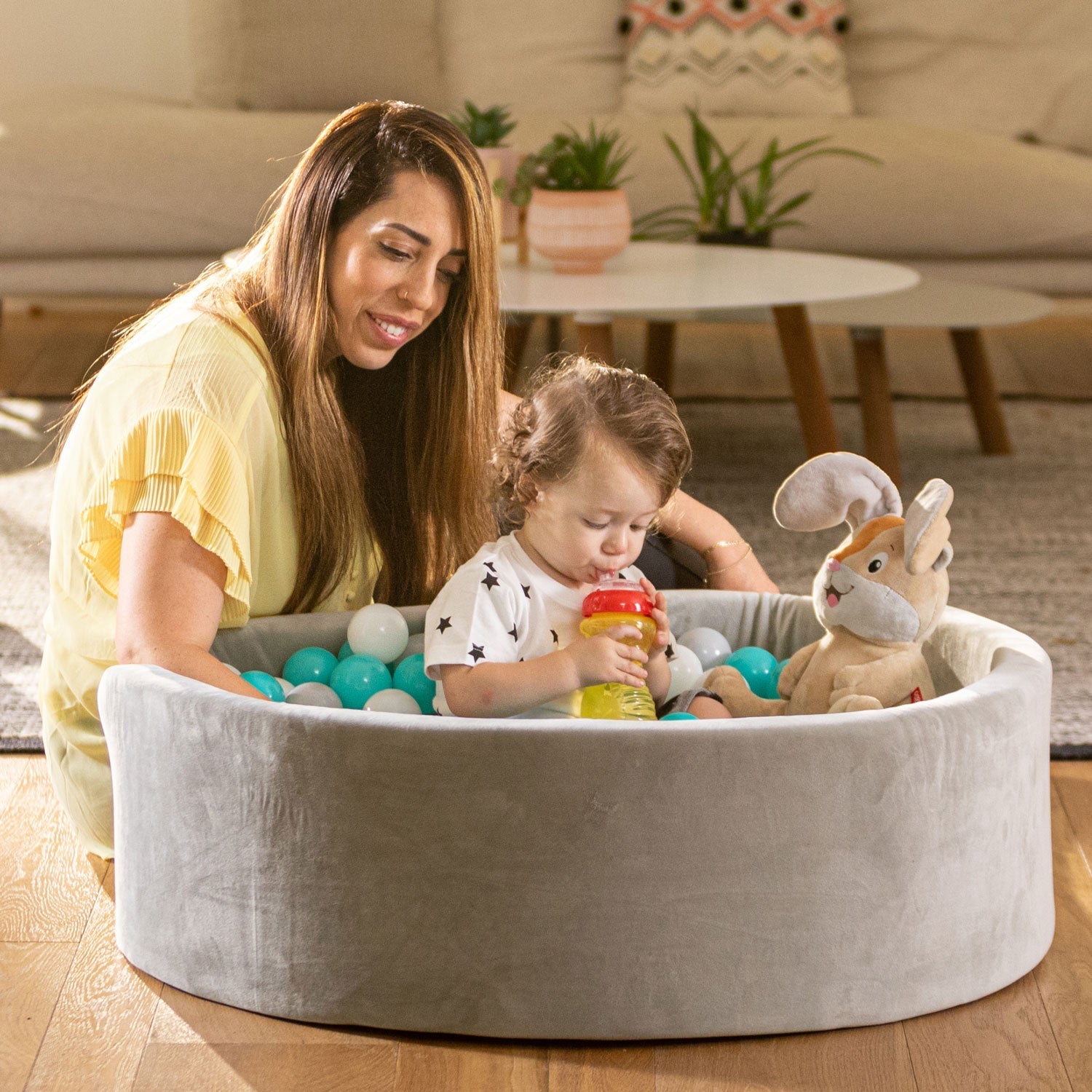 Kids' Ball Pit for Home with 200 Balls | Aqua (2T8B)