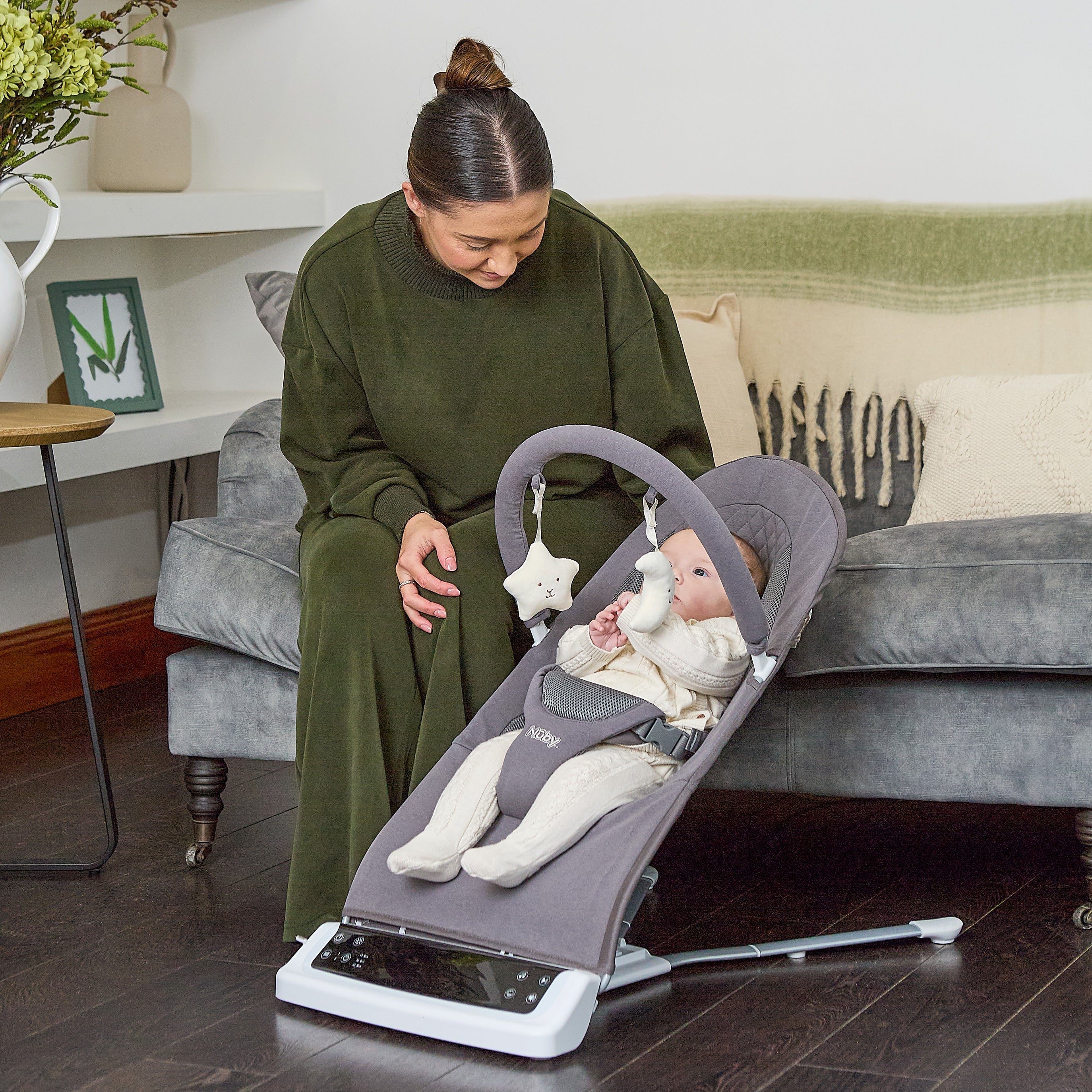 Deluxe Baby Bouncer Seat | Grey (BY0X)