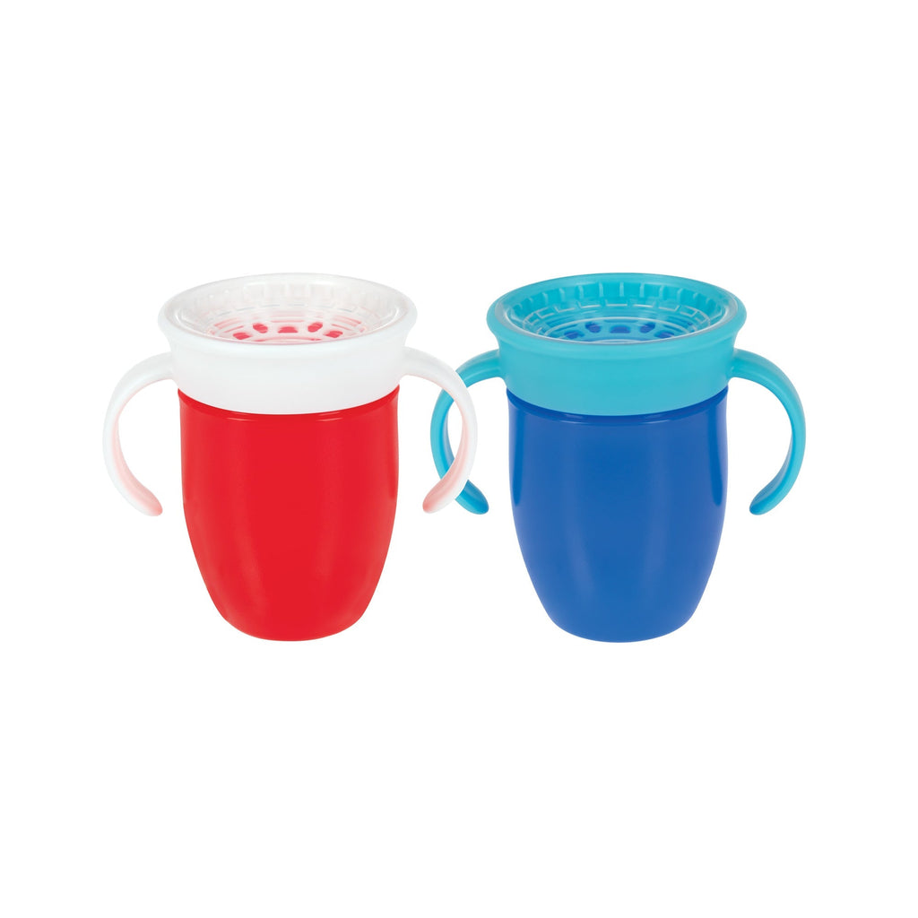 360 Wonder Cup with Handles (2 Pack - 5 oz) | Blue/Red (5RRO)